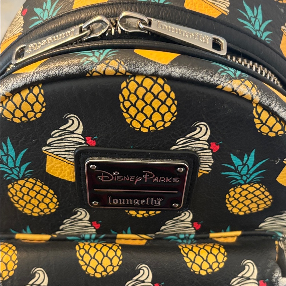 Loungefly Black and Yellow Dole Whip Pineapple Backpack - Picture 8 of 10